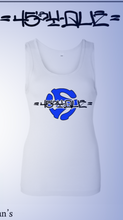 Load image into Gallery viewer, 45&#39;s y Que Women&#39;s Tank in Black/White Blue Adaptor
