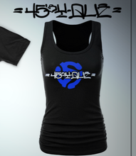 Load image into Gallery viewer, 45&#39;s y Que Women&#39;s Tank in Black/White Blue Adaptor
