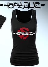 Load image into Gallery viewer, 45&#39;s y Que Women&#39;s Tank in Black/White Red Adaptor
